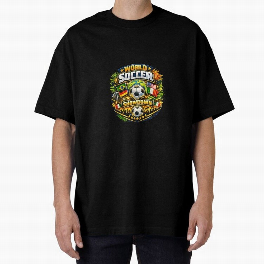 World Soccer Showdown Global Flags @ Fan Edition Classic T-Shirt Capture the FIFA World Cup 2026 Journey through CR7 and Messi Highlights, Portugal Pride, Football Passion, Legendary Performances, Festival Vibes and Supporter Community; Perfect for