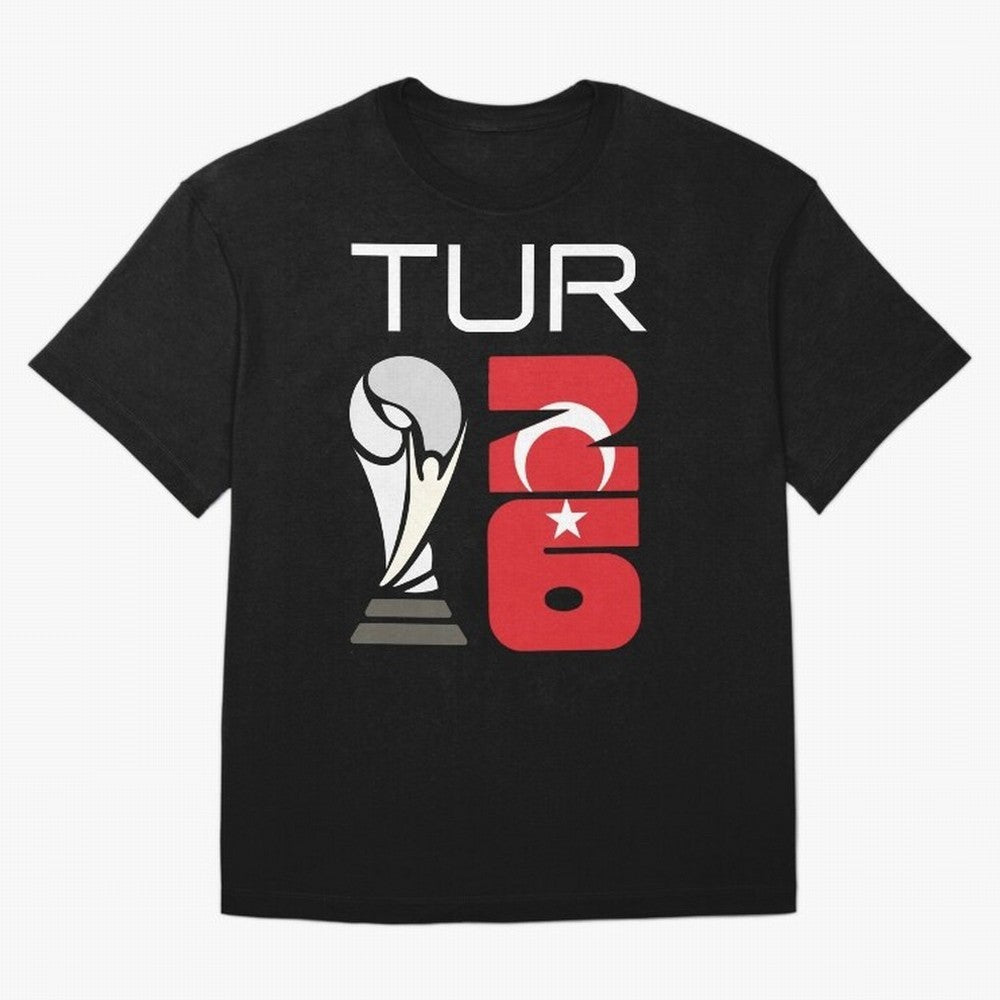 Turkey 2026 Soccer World Cup Trophy Turkish Flag Design Classic T-Shirt Celebrate the Stars of FIFA World Cup 2026 USA Canada Mexico for Fans of Neymar and Argentina, France and Brazil, Bringing Stadium Chants, National Pride, Trophy Dreams and