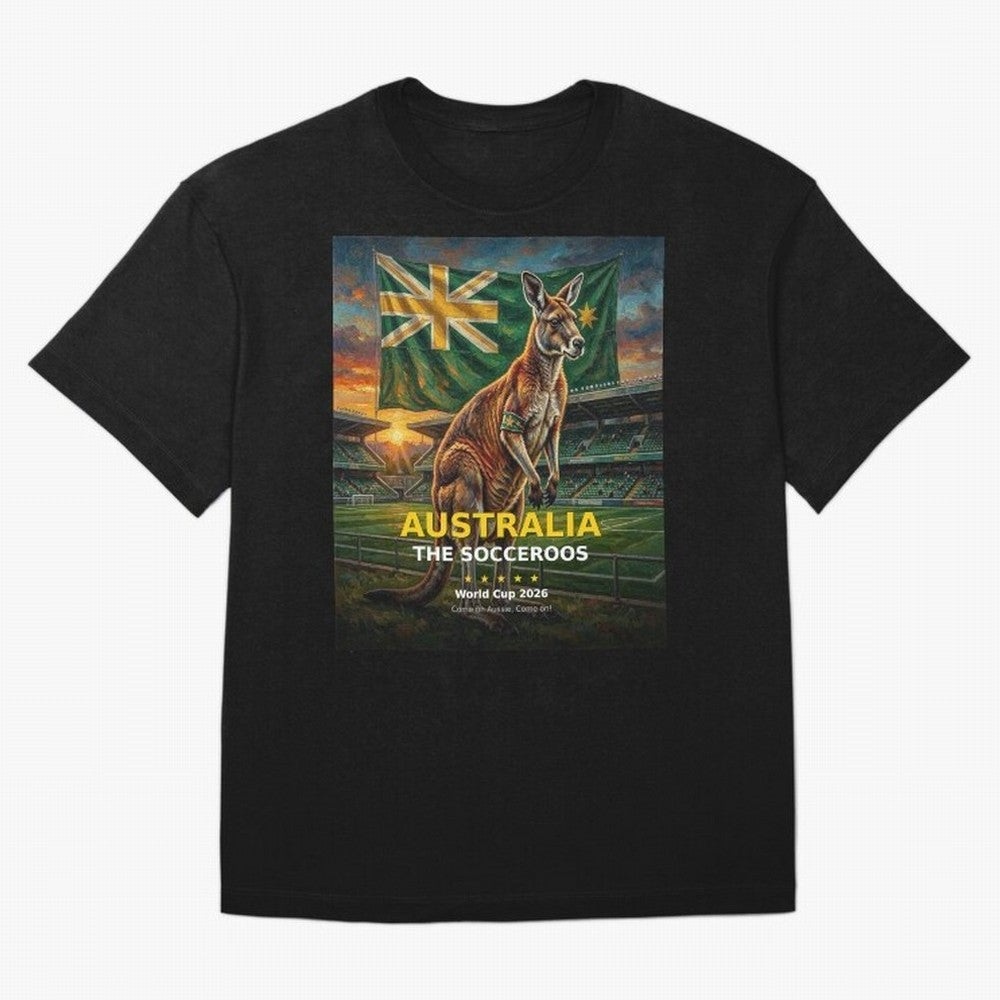 Australia Socceroos - World Cup 2026 Soccer Fan Tee Classic T-Shirt Carry the FIFA World Cup 2026 USA Canada Mexico Journey through Neymar Highlights, Argentina Pride, Worldwide Fan Energy, Dramatic Goals, Stadium Lights and Championship