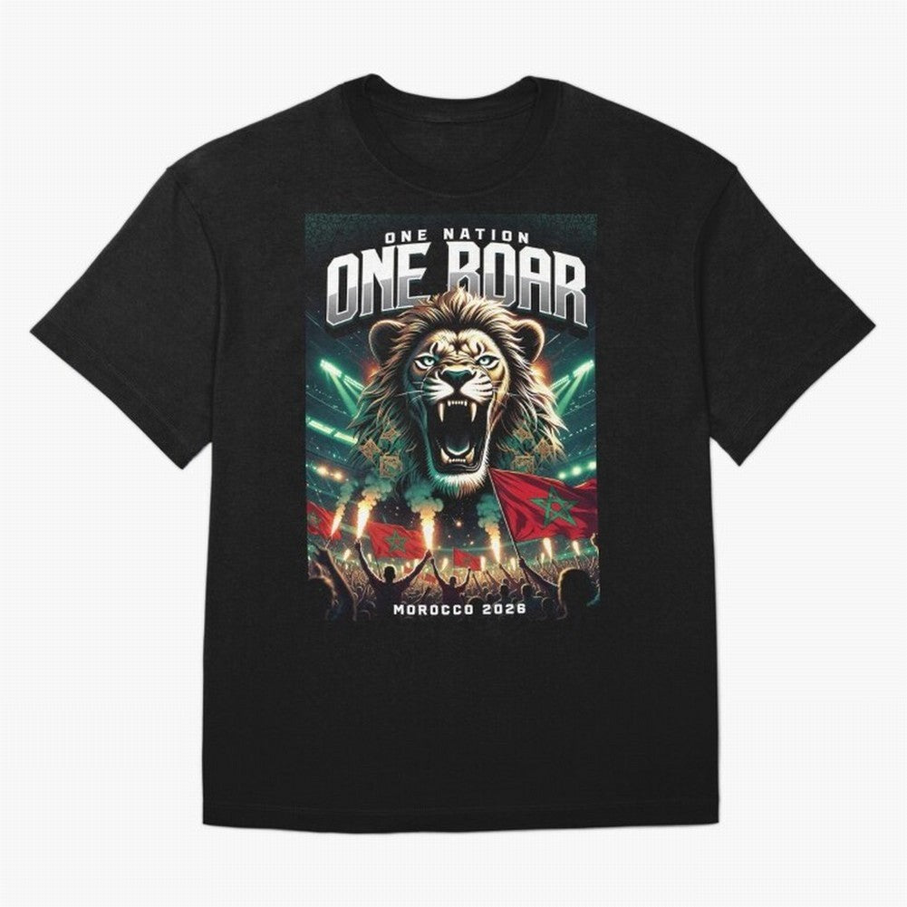 Morocco Football Team - One Nation, One Roar Classic T-Shirt Make Game Day About Match Day Hype around FIFA World Cup 2026 Group Stage, Haaland, England, Classic Soccer Heritage, Championship Pressure, Fan Loyalty and International Pride; Ideal for
