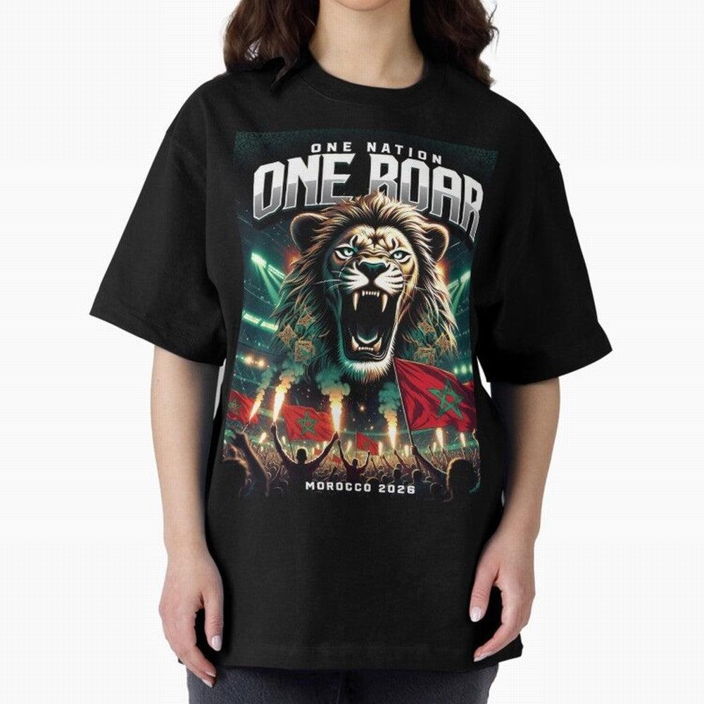 Morocco Football Team - One Nation, One Roar Classic T-Shirt Make Game Day About Match Day Hype around FIFA World Cup 2026 Group Stage, Haaland, England, Classic Soccer Heritage, Championship Pressure, Fan Loyalty and International Pride; Ideal for