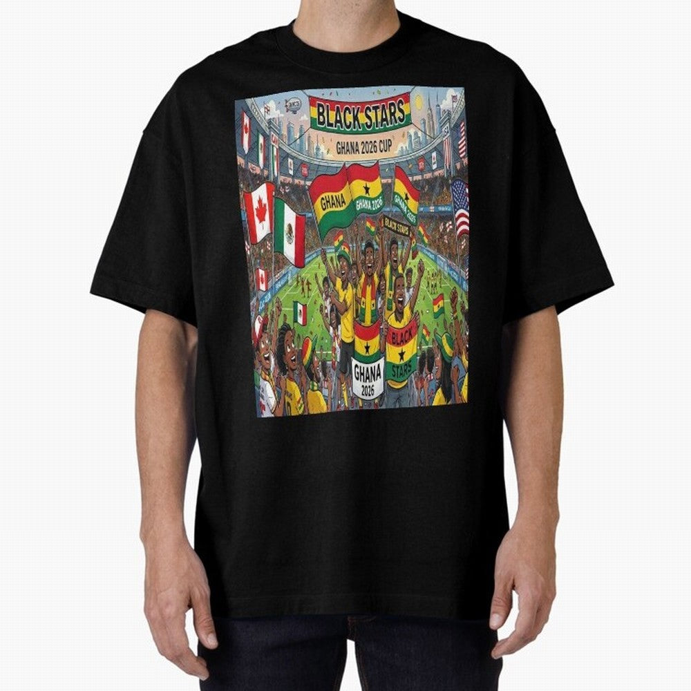 Ghana World Cup 2026 - Stadium Classic T-Shirt Enjoy the Biggest Football Party of FIFA World Cup 2026 Celebrating Haaland and Mbappe, Portugal Energy, Football Festival Excitement, Trophy Ambitions, Country Rivalries and Star Player Buzz; Created