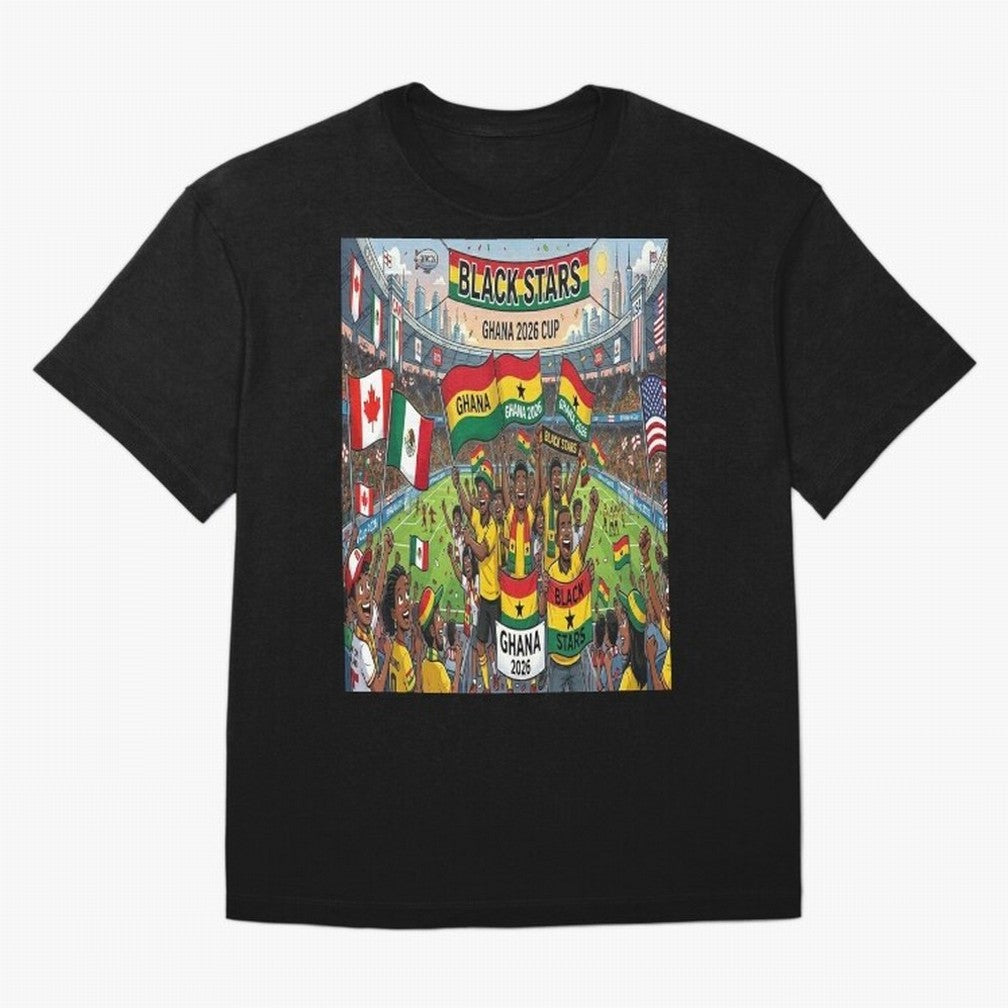 Ghana World Cup 2026 - Stadium Classic T-Shirt Enjoy the Biggest Football Party of FIFA World Cup 2026 Celebrating Haaland and Mbappe, Portugal Energy, Football Festival Excitement, Trophy Ambitions, Country Rivalries and Star Player Buzz; Created