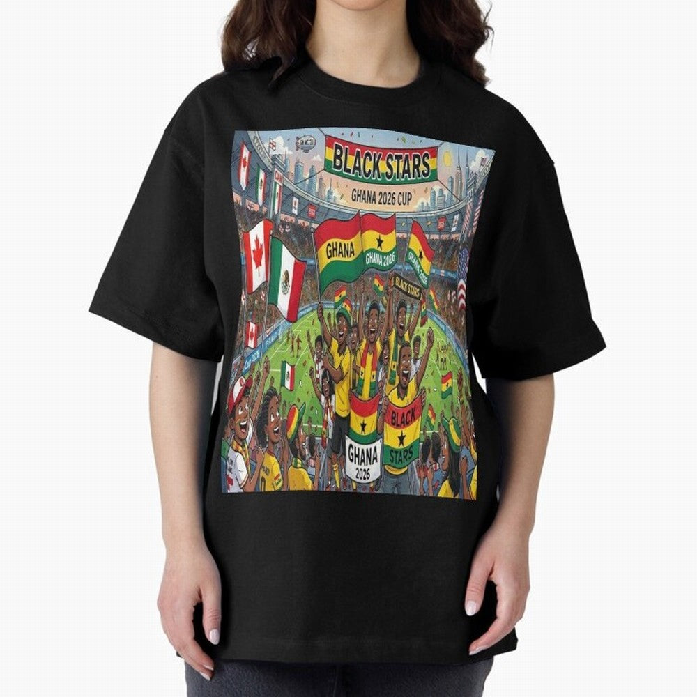 Ghana World Cup 2026 - Stadium Classic T-Shirt Enjoy the Biggest Football Party of FIFA World Cup 2026 Celebrating Haaland and Mbappe, Portugal Energy, Football Festival Excitement, Trophy Ambitions, Country Rivalries and Star Player Buzz; Created