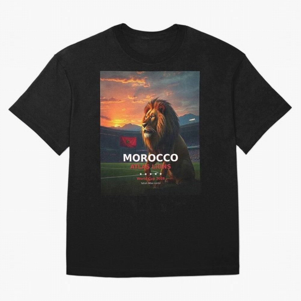 Morocco Atlas Lions - World Cup 2026 Soccer Fan Tee Classic T-Shirt Make Every Match About Global Football Passion for FIFA World Cup 2026, Driven by Haaland and Mbappe, Netherlands, Vintage Soccer Flavor, Modern Football Stars, National Flags and