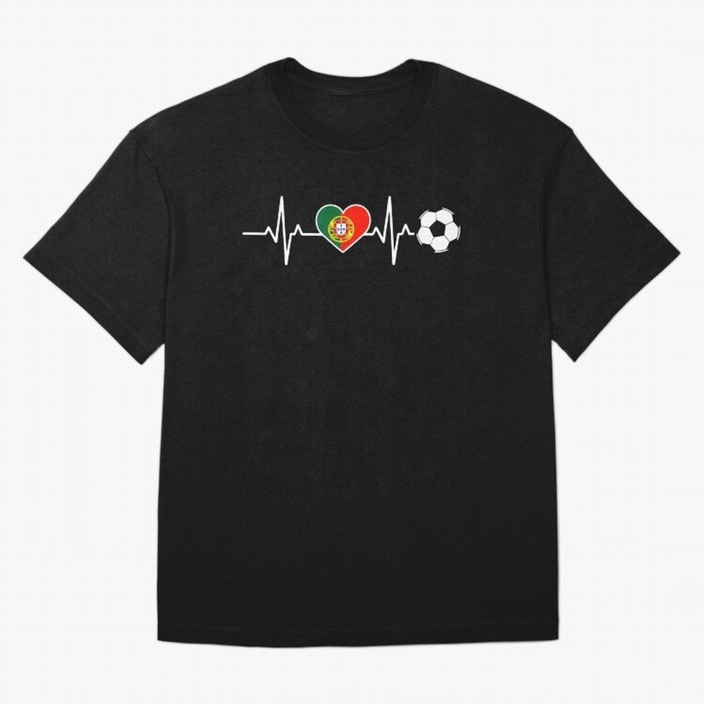 Portugal Football Heartbeat | Sele??o Das Quinas Soccer Fan Classic T-Shirt Enjoy the FIFA World Cup 2026 Group Stage Journey through Neymar, Haaland and Cristiano Ronaldo Highlights, Spain Pride, Tournament Hype, Historic Matchups, Family Viewing