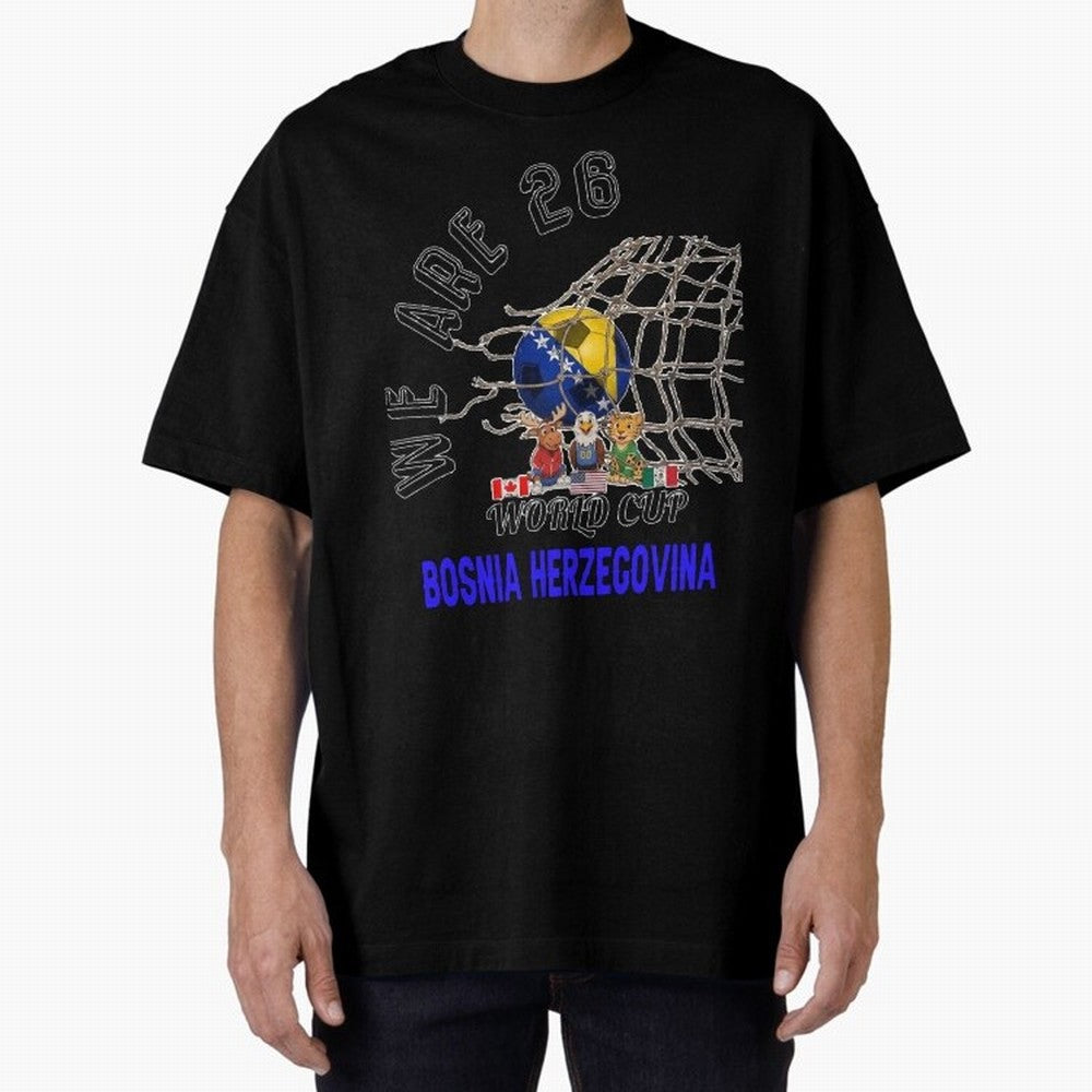 World cup 26 - Bosnia and Herzegovina Classic T-Shirt Capture Stadium Memories from the FIFA World Cup 2026 Group Stage Journey through Messi and Cristiano Ronaldo Highlights, Spain Pride, Retro Football Energy, Iconic Rivalries, Trophy Chase Drama