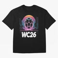 Retrofuturistic World Cup 2026 ¡ª Retro Sci-Fi Football Poster Classic T-Shirt Make Memories around FIFA World Cup 2026 Spirit, Built around Argentina, Cristiano Ronaldo, Haaland and CR7, Global Supporter Spirit, Legendary Goals, National Colors