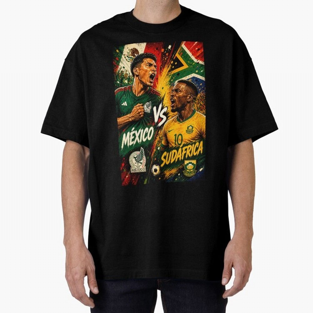 Mexico vs South Africa ¨C Group A FIFA World Cup 2026 | Retro Comic Football Jersey Classic T-Shirt Feel the FIFA World Cup 2026 Group Stage Journey through Messi and Cristiano Ronaldo Highlights, Argentina and Brazil Pride, Match Day Excitement,