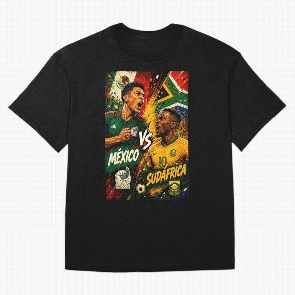 Mexico vs South Africa ¨C Group A FIFA World Cup 2026 | Retro Comic Football Jersey Classic T-Shirt Feel the FIFA World Cup 2026 Group Stage Journey through Messi and Cristiano Ronaldo Highlights, Argentina and Brazil Pride, Match Day Excitement,