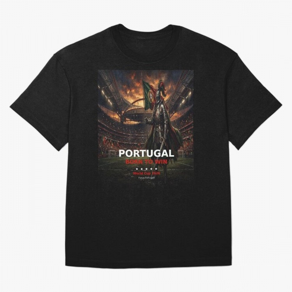 Portugal Born to Win - World Cup 2026 Soccer Fan Tee Classic T-Shirt Feel FIFA World Cup 2026 USA Canada Mexico Spirit, Driven by Brazil, Haaland, Retro Football Energy, Iconic Rivalries, Trophy Chase Drama and Stadium Atmosphere; Ideal for Fans