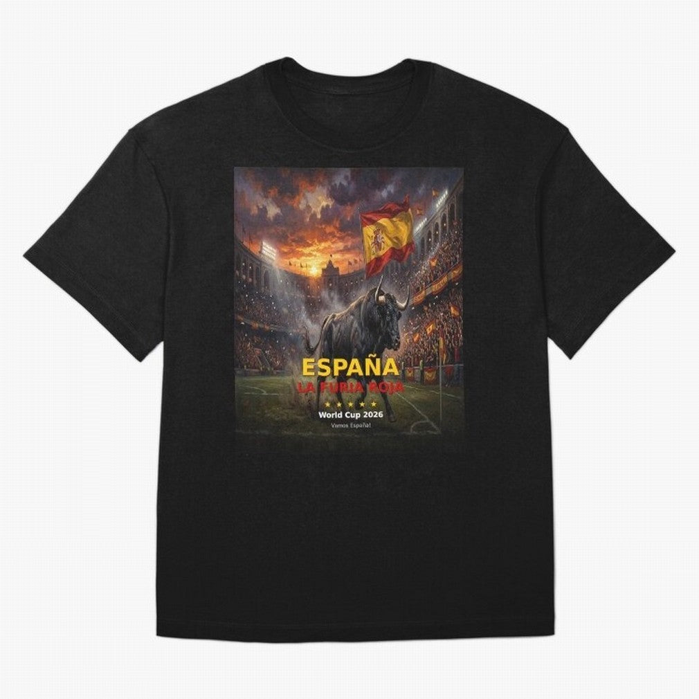 Espa?a La Furia Roja - World Cup 2026 Soccer Fan Tee Classic T-Shirt Make Every Kick Count in Global Football Passion for FIFA World Cup 2026 Group Stage, Made for CR7, Portugal, Spain and Germany, Fan Favorite Moments, National Team Passion, Big