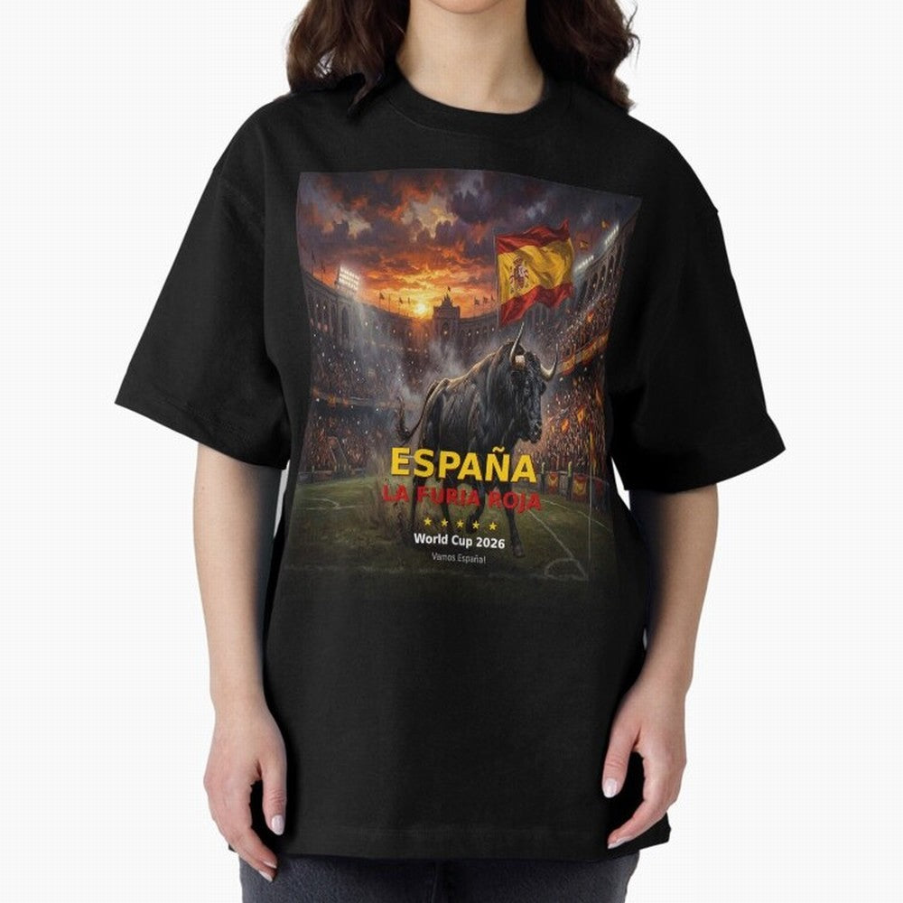 Espa?a La Furia Roja - World Cup 2026 Soccer Fan Tee Classic T-Shirt Make Every Kick Count in Global Football Passion for FIFA World Cup 2026 Group Stage, Made for CR7, Portugal, Spain and Germany, Fan Favorite Moments, National Team Passion, Big