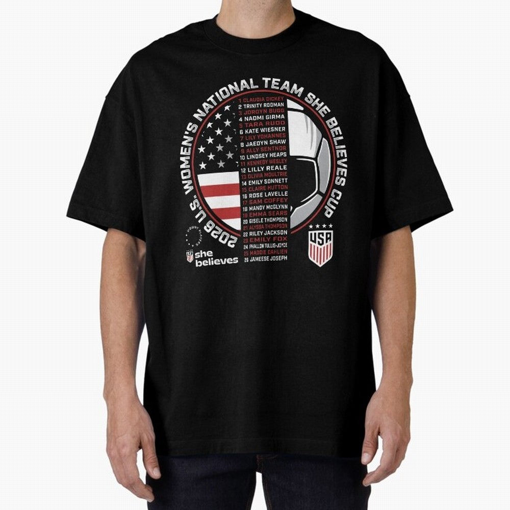 She Believes Cup Champions U.S. Women¡¯s National Soccer Team 2026 Classic T-Shirt Treasure Global Football Passion for FIFA World Cup 2026 Group Stage, Celebrating Mbappe and Neymar, England, France and Netherlands, Championship Spirit, Famous
