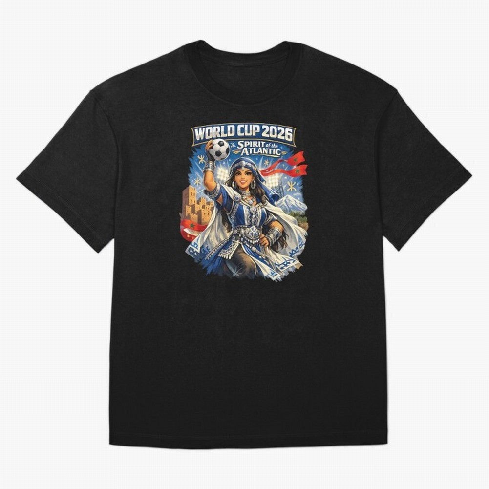 Moroccan Women World Cup 2026 Atlantic Spirit Classic T-Shirt Build the FIFA World Cup 2026 Group Stage Journey through Neymar, Haaland and Cristiano Ronaldo Highlights, England Pride, Goal Celebration Energy, Supporter Heritage, Football Icons and