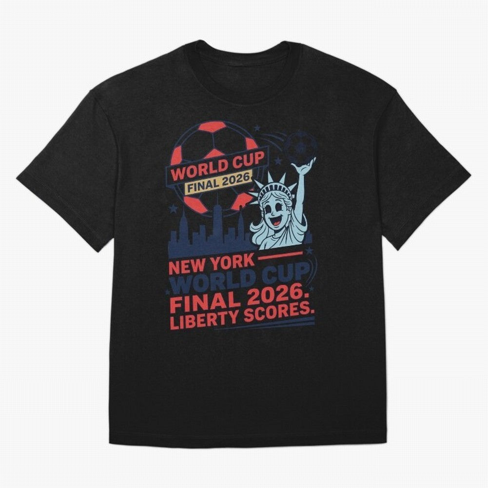 New York World Cup Final 2026 ¡ª Liberty Scores V1 Classic T-Shirt Bring Home the FIFA World Cup 2026 USA Canada Mexico Journey through Cristiano Ronaldo, Haaland and CR7 Highlights, England Pride, Global Supporter Spirit, Legendary Goals, National