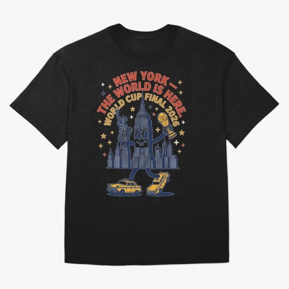 New York World Cup Final ¡ª The World Is Here V1 Classic T-Shirt Capture Global Football Passion for FIFA World Cup 2026 USA Canada Mexico, Capturing Messi, CR7 and Mbappe, England, France and Netherlands, Global Supporter Spirit, Legendary Goals,