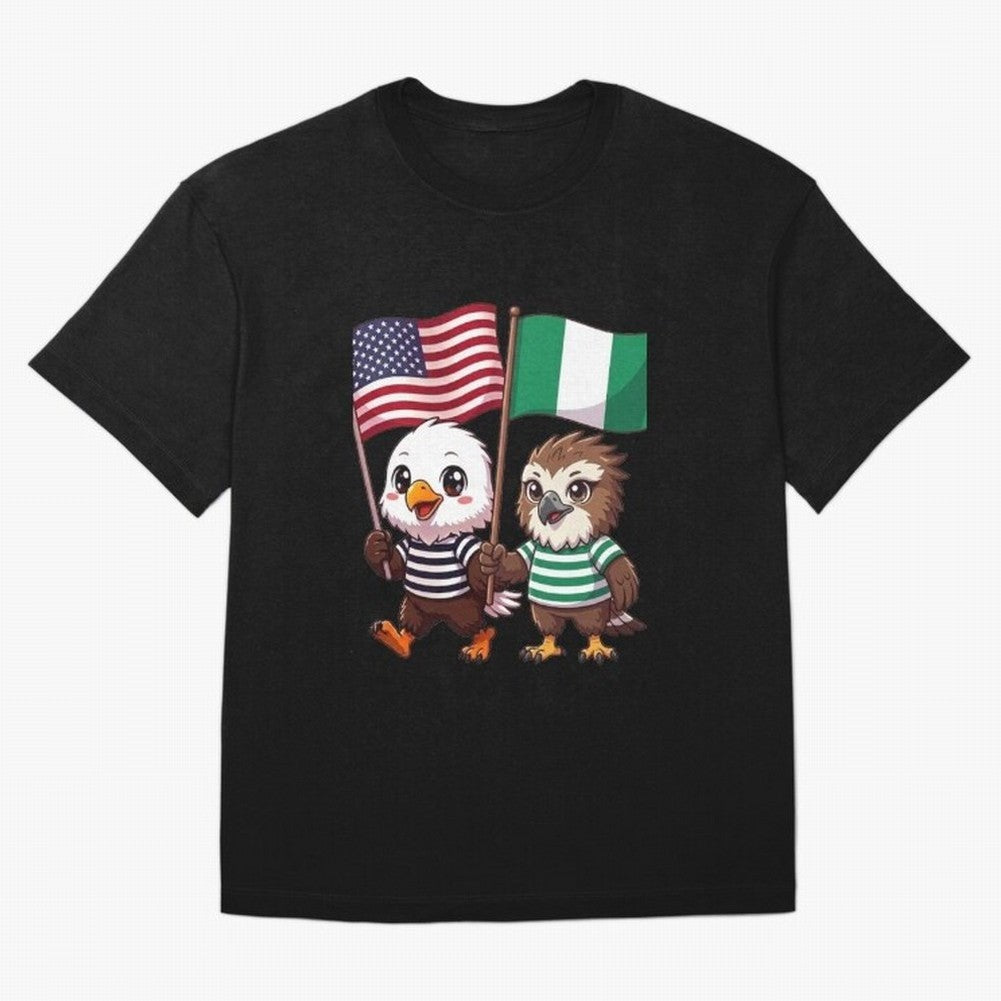 the American eagle and its friend the Nigerian eagle Classic T-Shirt Relive Global Football Passion for FIFA World Cup 2026, Inspired by Neymar, Haaland and Cristiano Ronaldo, Spain and Netherlands, Match Day Excitement, Supporter Culture, Golden