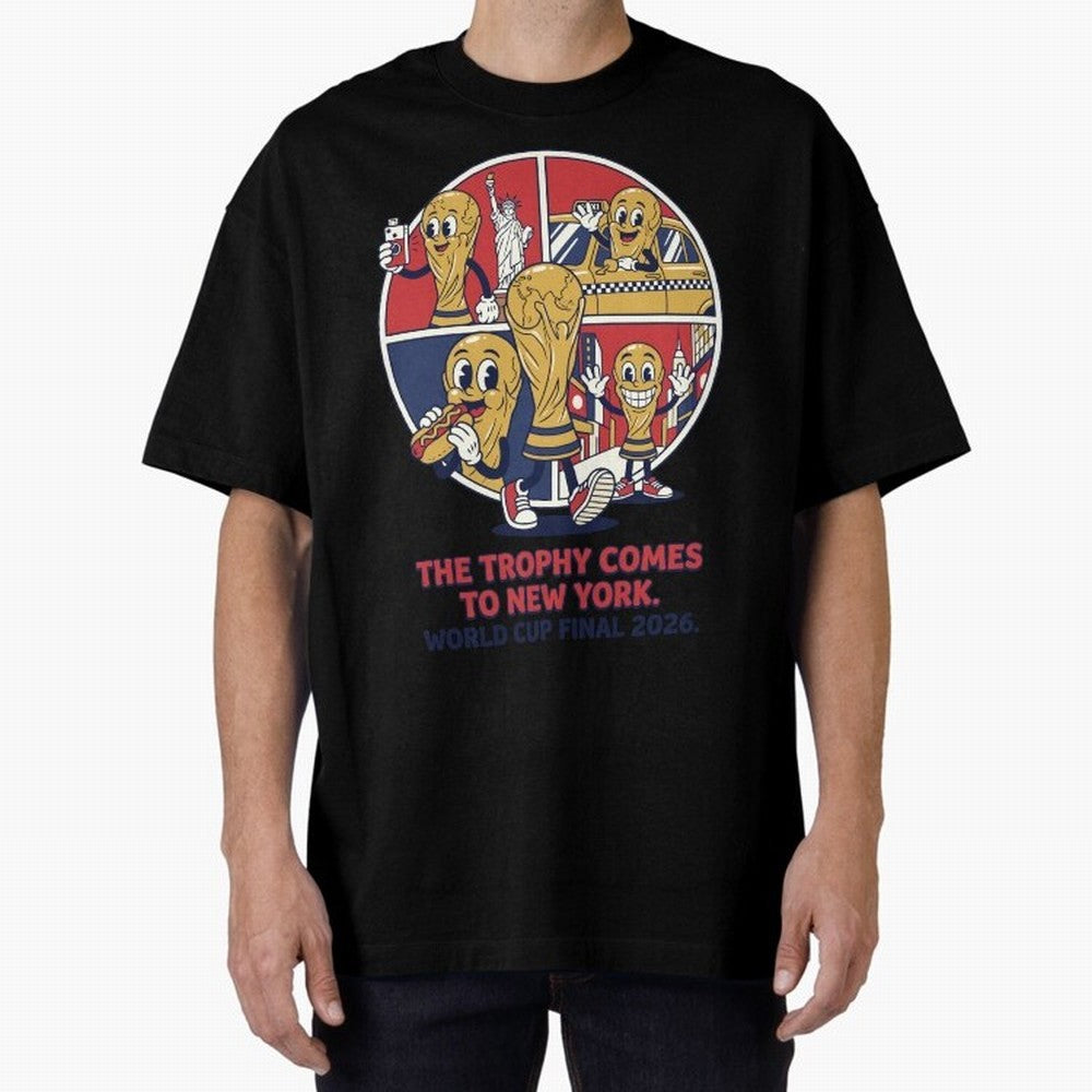 The Trophy Comes to New York ¡ª World Cup Final V2 Classic T-Shirt Honor the Beautiful Game during FIFA World Cup 2026 Spirit, with Netherlands, Messi, Neymar and Mbappe, Sports Nostalgia, International Competition, Famous Players and Unforgettable