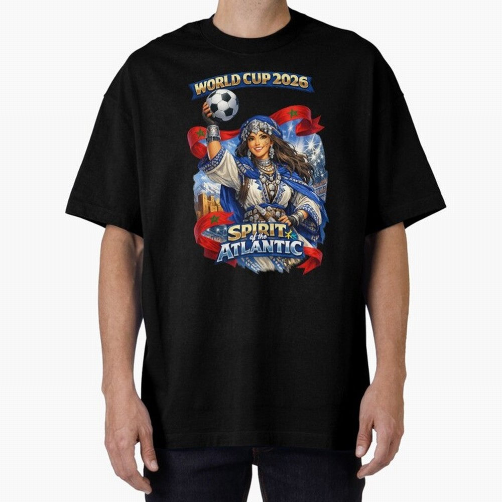 Moroccan World Cup 2026 Spirit Classic T-Shirt Represent the FIFA World Cup 2026 Group Stage Journey through Haaland Highlights, Argentina Pride, Vintage Soccer Flavor, Modern Football Stars, National Flags and Final Night Emotion; Created for