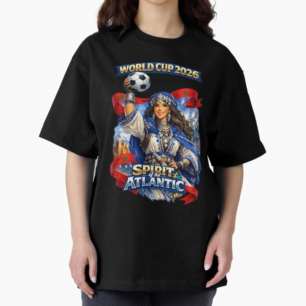 Moroccan World Cup 2026 Spirit Classic T-Shirt Represent the FIFA World Cup 2026 Group Stage Journey through Haaland Highlights, Argentina Pride, Vintage Soccer Flavor, Modern Football Stars, National Flags and Final Night Emotion; Created for