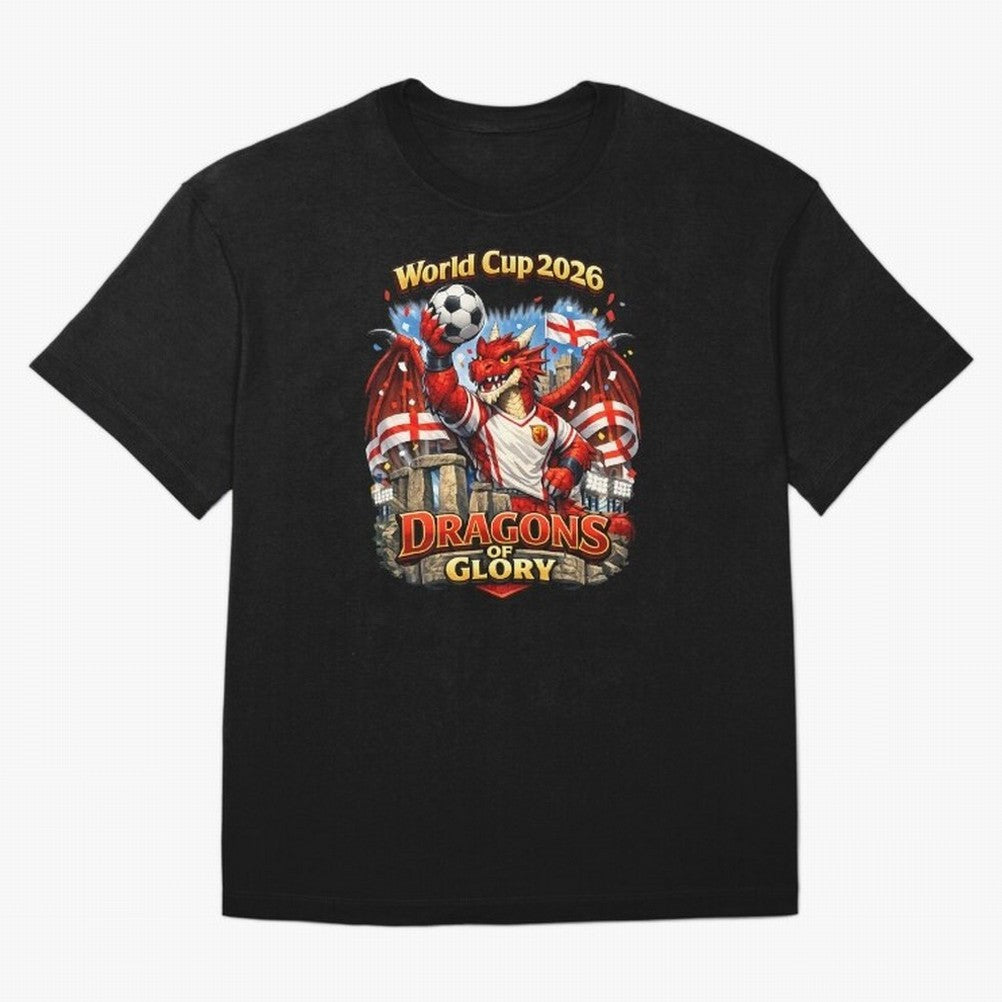 World Cup 2026 Dragons of Glory Classic T-Shirt Remember Iconic Moments from Global Football Passion for FIFA World Cup 2026, Centered on Messi, Neymar and Mbappe, Brazil, Portugal and Argentina, Supporter Pride, Iconic Celebrations, Legendary