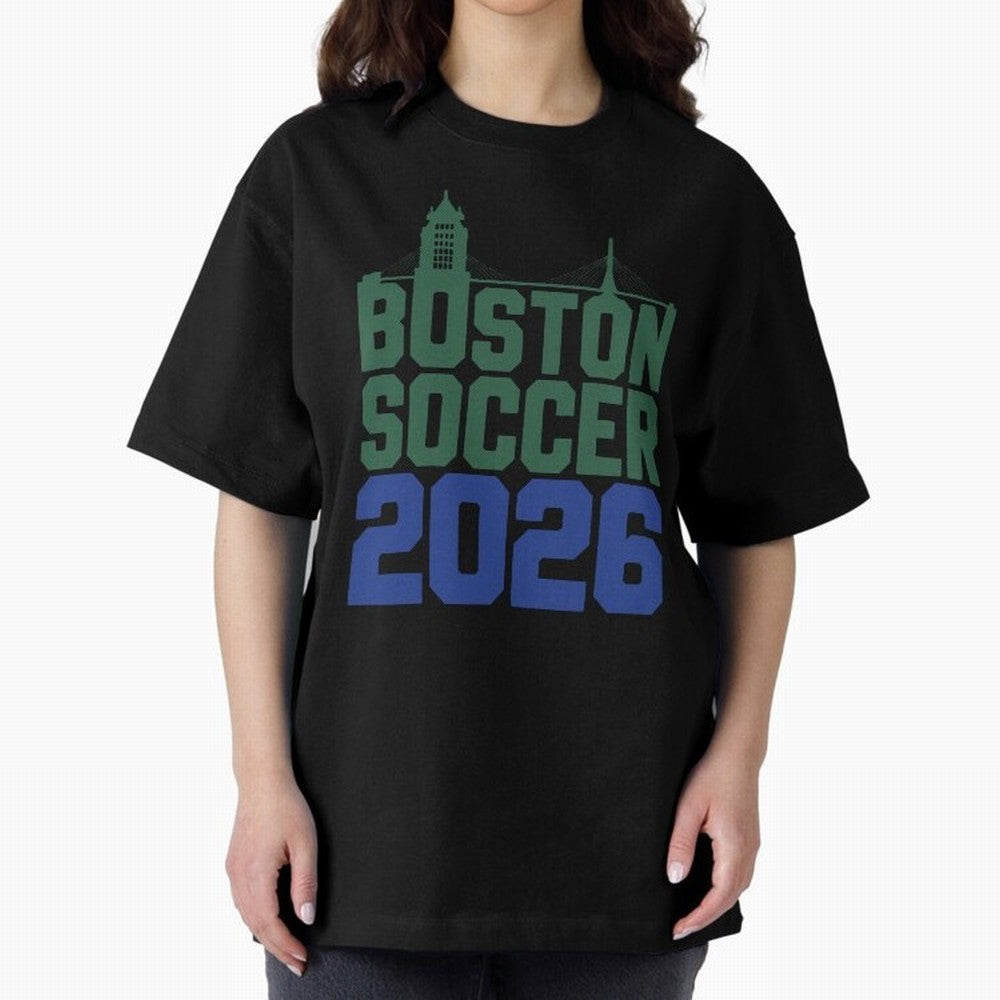 Boston Soccer 2026 Massachusetts Football Fan Classic T-Shirt Support FIFA World Cup 2026 Group Stage for Fans of Messi and Cristiano Ronaldo and Brazil, Bringing Championship Spirit, Famous Goals, Roaring Crowds and International Football Unity;