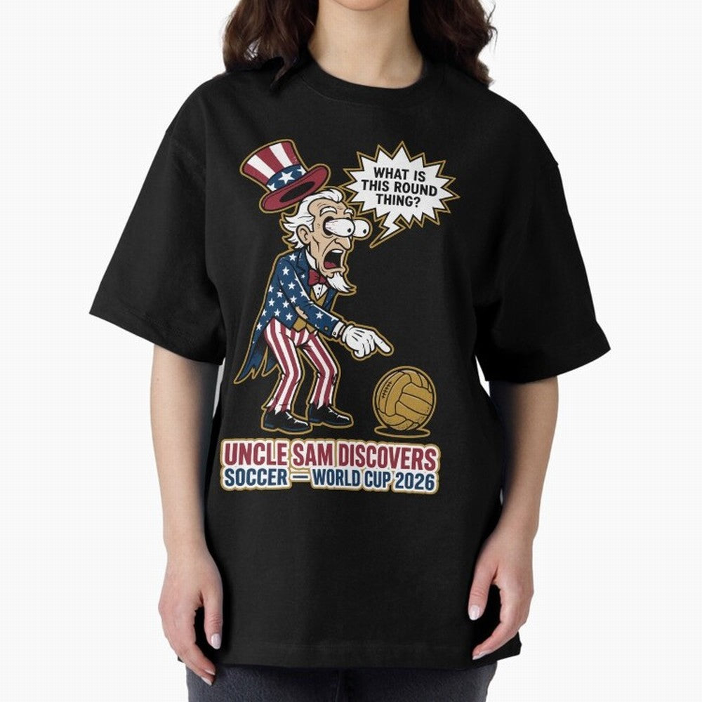 Uncle Sam Discovers Soccer ¡ª World Cup 2026 V1 Classic T-Shirt Show Passion for the Stars of the FIFA World Cup 2026 Journey through Messi, CR7 and Mbappe Highlights, England Pride, Soccer Culture, Superstar Moments, National Team Dreams and