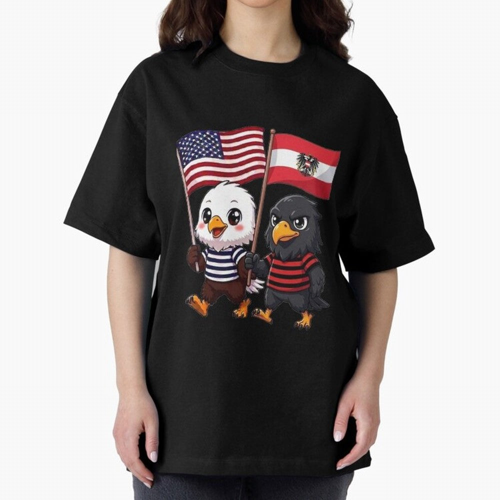 The American eagle and its friend, the Austrian eagle Classic T-Shirt Discover Global Football Passion for FIFA World Cup 2026, Capturing Messi, Neymar and Mbappe, England, Game Day Rituals, Football Legends, Country Pride and the Road to the