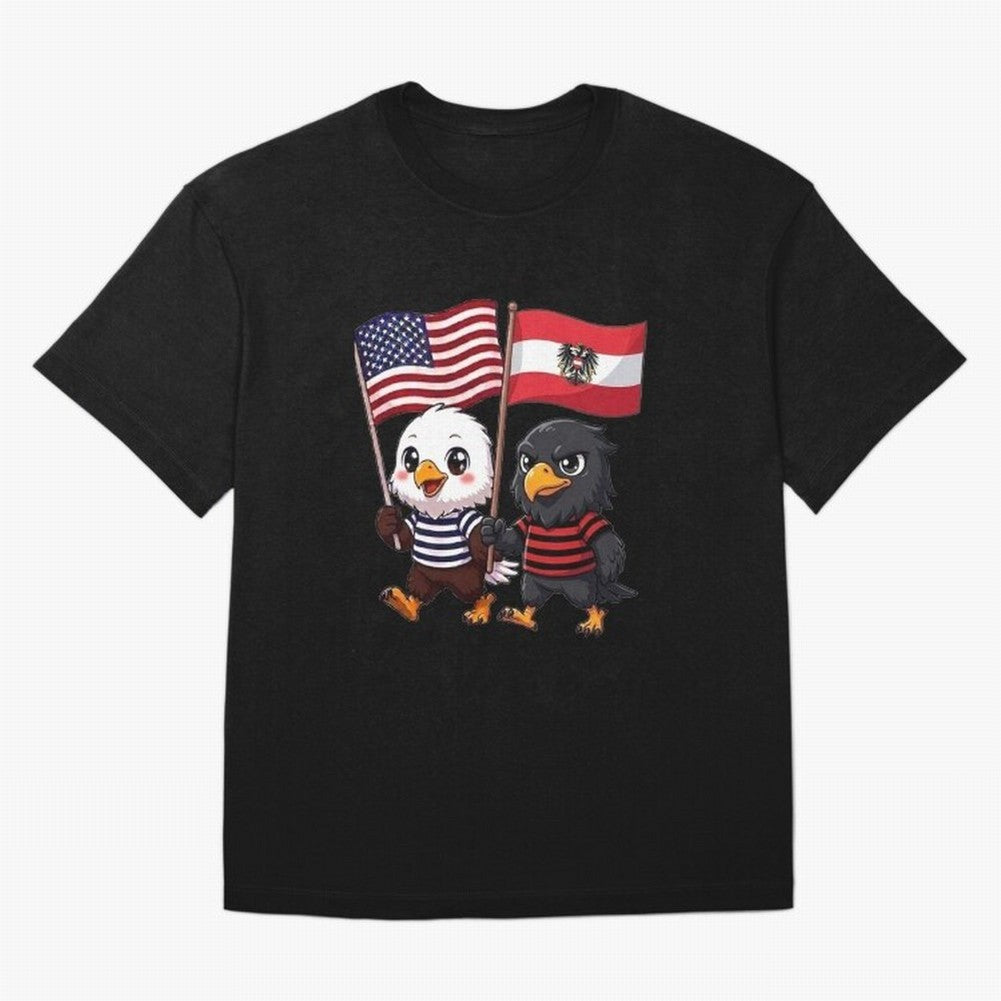 The American eagle and its friend, the Austrian eagle Classic T-Shirt Discover Global Football Passion for FIFA World Cup 2026, Capturing Messi, Neymar and Mbappe, England, Game Day Rituals, Football Legends, Country Pride and the Road to the