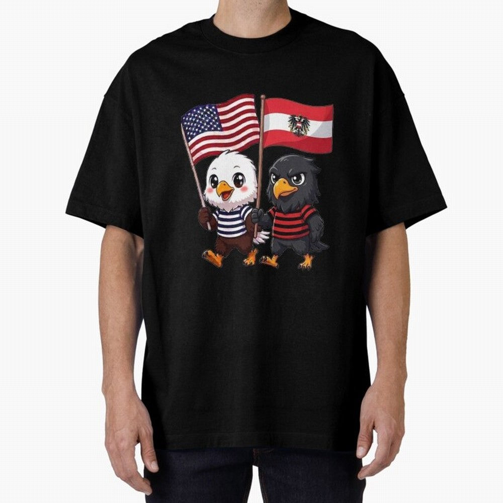 The American eagle and its friend, the Austrian eagle Classic T-Shirt Discover Global Football Passion for FIFA World Cup 2026, Capturing Messi, Neymar and Mbappe, England, Game Day Rituals, Football Legends, Country Pride and the Road to the