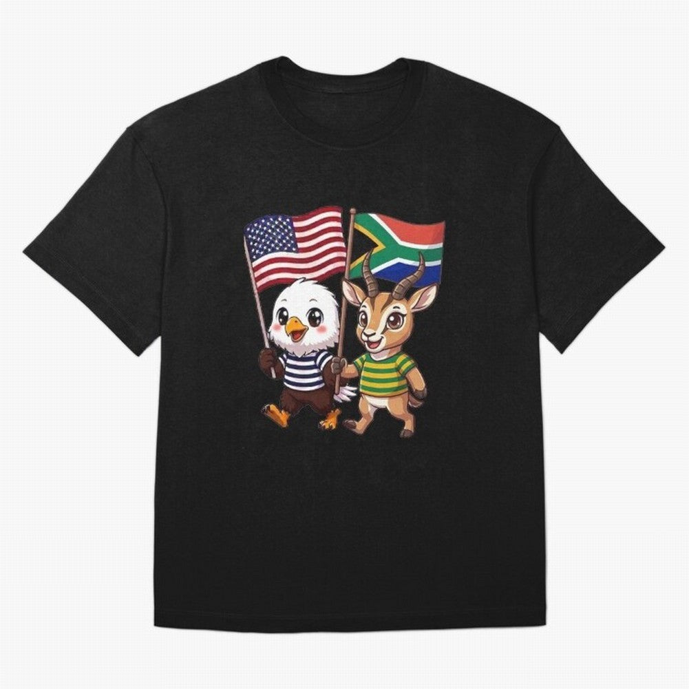 The American eagle and its friend, the South African springbok Classic T-Shirt Bring a Vintage Feel to FIFA World Cup 2026 Group Stage Inspired by Cristiano Ronaldo, Haaland and CR7, Germany Energy, Football History, Final Match Energy, Crowd Noise