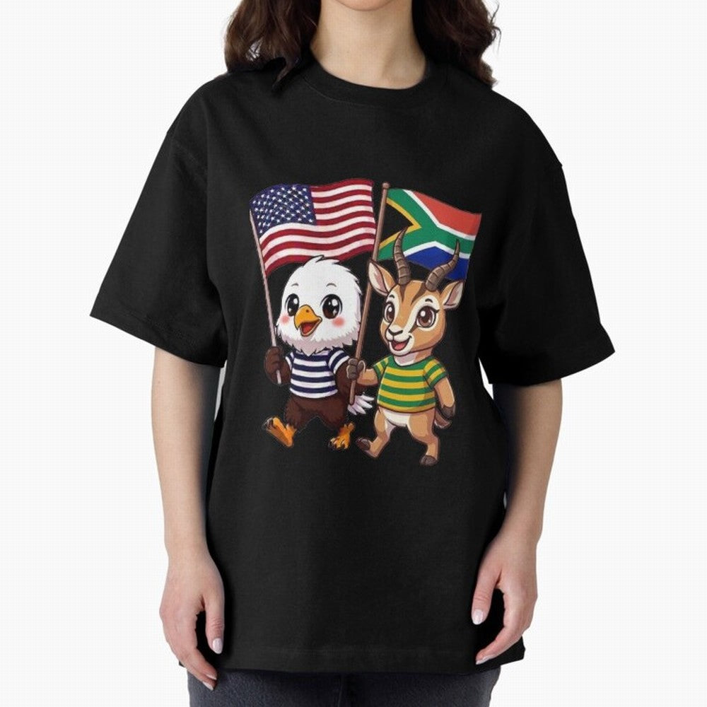 The American eagle and its friend, the South African springbok Classic T-Shirt Bring a Vintage Feel to FIFA World Cup 2026 Group Stage Inspired by Cristiano Ronaldo, Haaland and CR7, Germany Energy, Football History, Final Match Energy, Crowd Noise