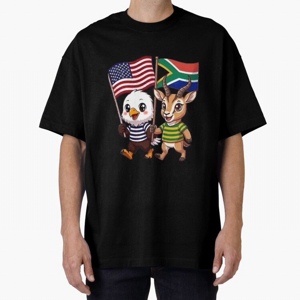 The American eagle and its friend, the South African springbok Classic T-Shirt Bring a Vintage Feel to FIFA World Cup 2026 Group Stage Inspired by Cristiano Ronaldo, Haaland and CR7, Germany Energy, Football History, Final Match Energy, Crowd Noise