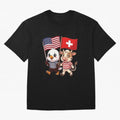The American eagle and its friend, the Swiss calf Classic T-Shirt Show Your Love for the FIFA World Cup 2026 Group Stage Journey through Cristiano Ronaldo Highlights, England and Germany Pride, Retro Football Energy, Iconic Rivalries, Trophy Chase