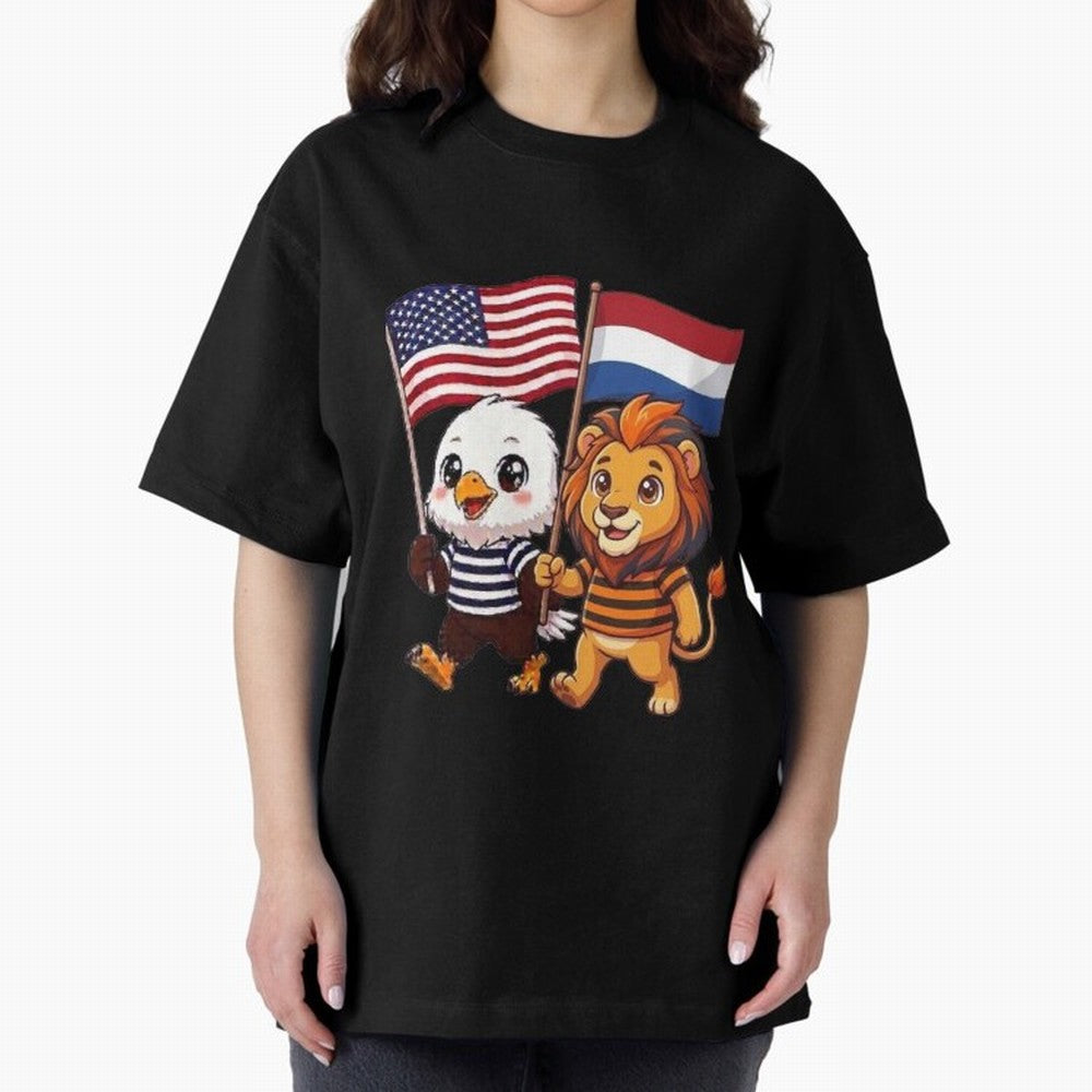 The American eagle and its friend the Dutch lion Classic T-Shirt Bring Match Day Fire to Match Day Hype around FIFA World Cup 2026 USA Canada Mexico, Cristiano Ronaldo, France and Portugal, Football Festival Excitement, Trophy Ambitions, Country