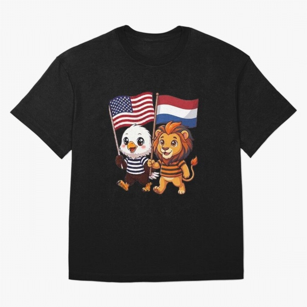The American eagle and its friend the Dutch lion Classic T-Shirt Bring Match Day Fire to Match Day Hype around FIFA World Cup 2026 USA Canada Mexico, Cristiano Ronaldo, France and Portugal, Football Festival Excitement, Trophy Ambitions, Country