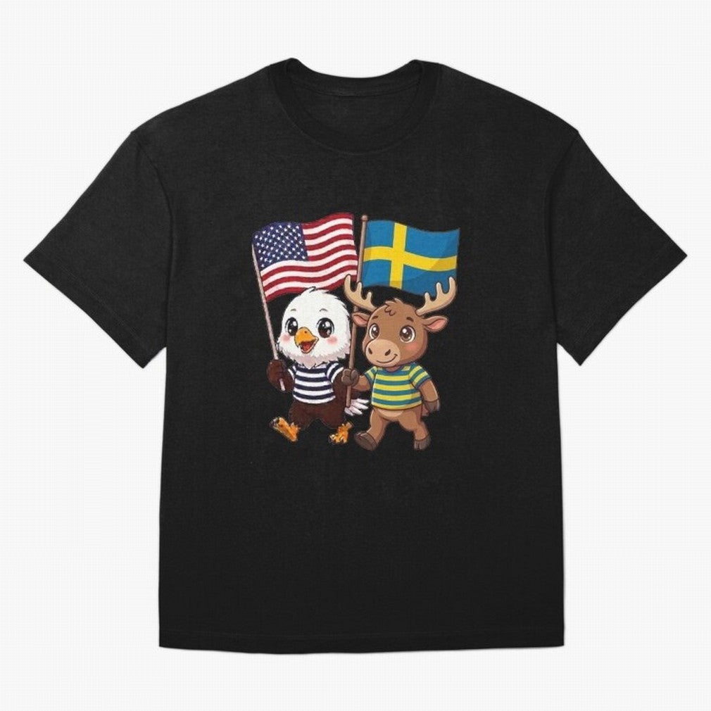 The American eagle and its friend, the Swedish elk Classic T-Shirt Make Your Look Match Match Day Hype around FIFA World Cup 2026 Group Stage, CR7, England and Germany, Worldwide Fan Energy, Dramatic Goals, Stadium Lights and Championship