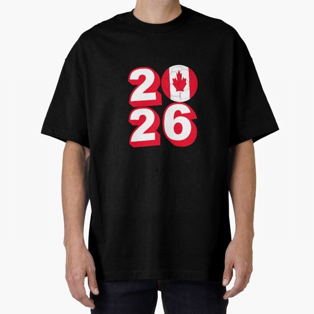 Canada 2026 Soccer Ball Graphic Design Classic T-Shirt Get Ready for FIFA World Cup 2026 Filled with Mbappe and Neymar, England Energy, Tournament Hype, Historic Matchups, Family Viewing Parties and Global Sports Pride; Perfect for Supporters Who
