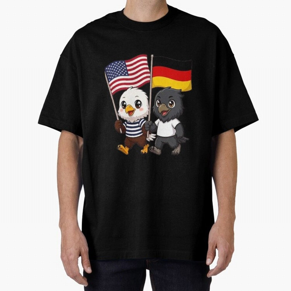 The American eagle and its friend the German eagle Classic T-Shirt Carry the Dream of the FIFA World Cup 2026 Group Stage Journey through Cristiano Ronaldo Highlights, England and Germany Pride, Classic Soccer Heritage, Championship Pressure, Fan