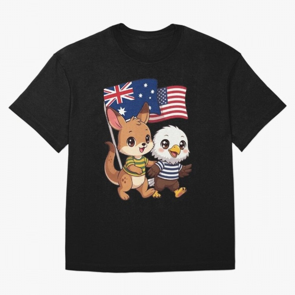 the Australian kangaroo and its friend the American eagle Classic T-Shirt Celebrate Classic Football Spirit in Global Football Passion for FIFA World Cup 2026 USA Canada Mexico, Celebrating Mbappe and Neymar, Argentina, Game Day Rituals, Football
