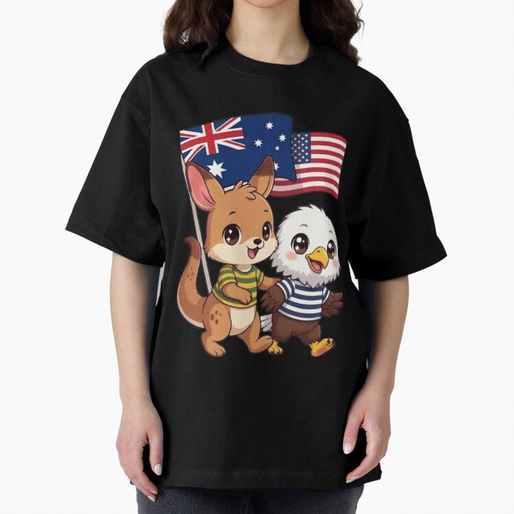the Australian kangaroo and its friend the American eagle Classic T-Shirt Celebrate Classic Football Spirit in Global Football Passion for FIFA World Cup 2026 USA Canada Mexico, Celebrating Mbappe and Neymar, Argentina, Game Day Rituals, Football