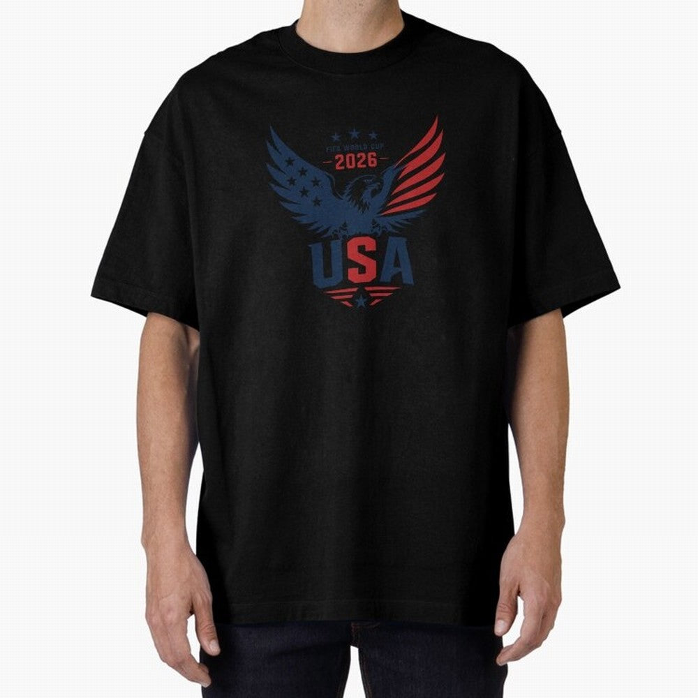 FIFA World Cup 2026 USA Eagle ¨C Patriotic Soccer Art Classic T-Shirt Back the Journey through FIFA World Cup 2026 Group Stage Spirit, Capturing France and Portugal, Messi and Cristiano Ronaldo, Worldwide Fan Energy, Dramatic Goals, Stadium Lights