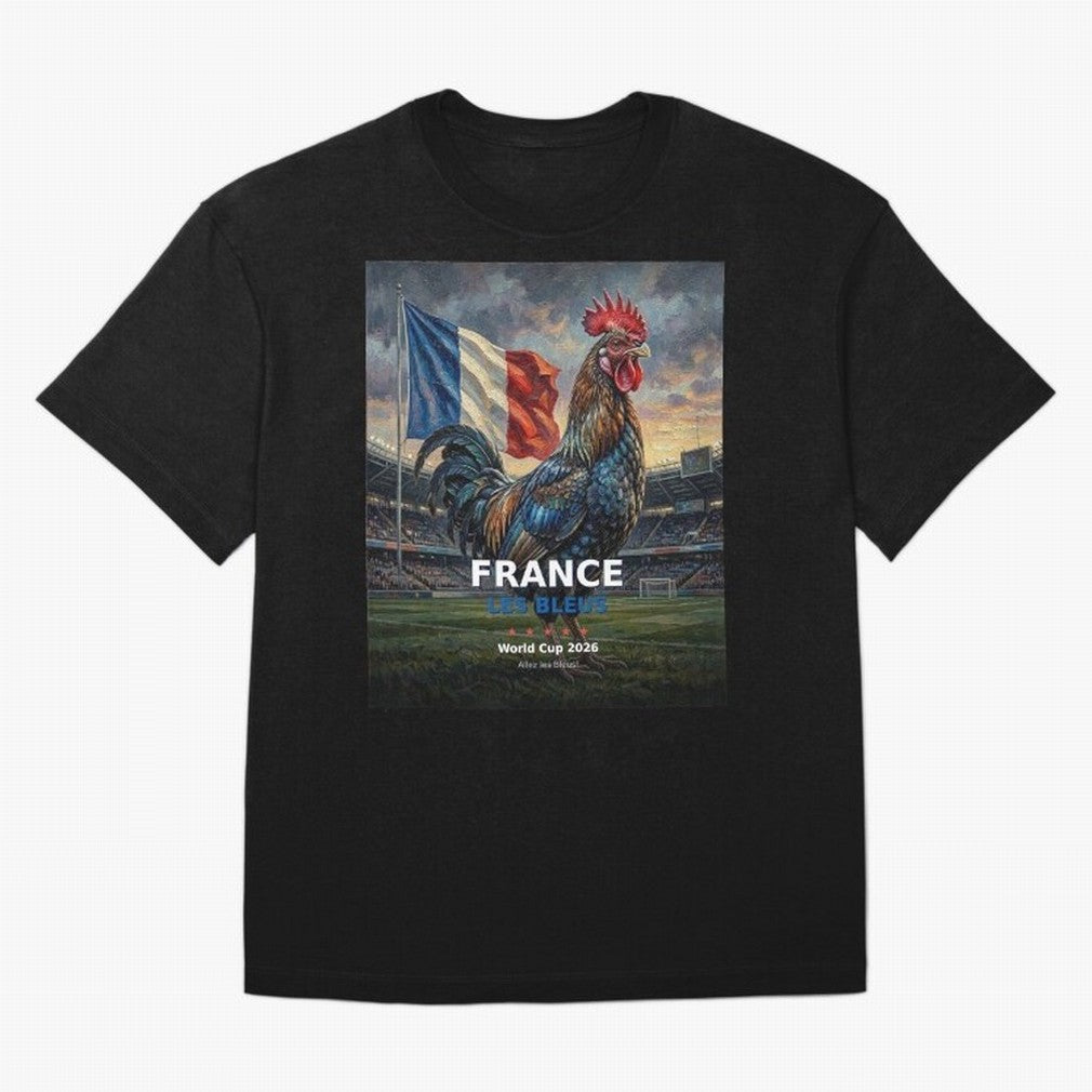 France Les Bleus - World Cup 2026 Soccer Fan Tee Classic T-Shirt Represent the Passion of Global Football Passion for FIFA World Cup 2026 USA Canada Mexico, Made for Messi, CR7 and Mbappe, Portugal, Vintage Soccer Flavor, Modern Football Stars,