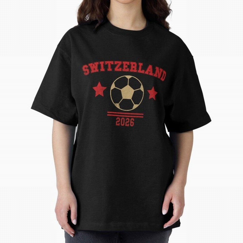 Switzerland ¡ª Vintage Soccer Tee Classic T-Shirt Celebrate Global Passion for FIFA World Cup 2026 Centered on Messi and Cristiano Ronaldo, Spain Energy, Worldwide Fan Energy, Dramatic Goals, Stadium Lights and Championship Celebrations; Ideal for