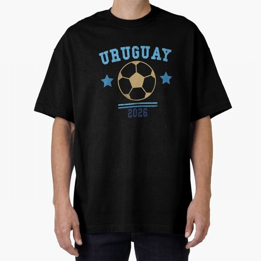 Uruguay 2026 ¡ª Vintage Soccer Tee Classic T-Shirt Cheer through Every Moment of the FIFA World Cup 2026 Journey through Haaland and Mbappe Highlights, England and Germany Pride, Vintage Soccer Flavor, Modern Football Stars, National Flags and