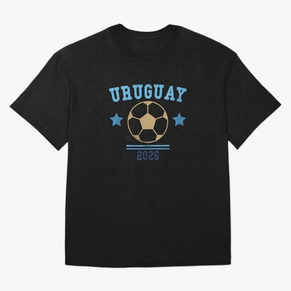 Uruguay 2026 ¡ª Vintage Soccer Tee Classic T-Shirt Cheer through Every Moment of the FIFA World Cup 2026 Journey through Haaland and Mbappe Highlights, England and Germany Pride, Vintage Soccer Flavor, Modern Football Stars, National Flags and