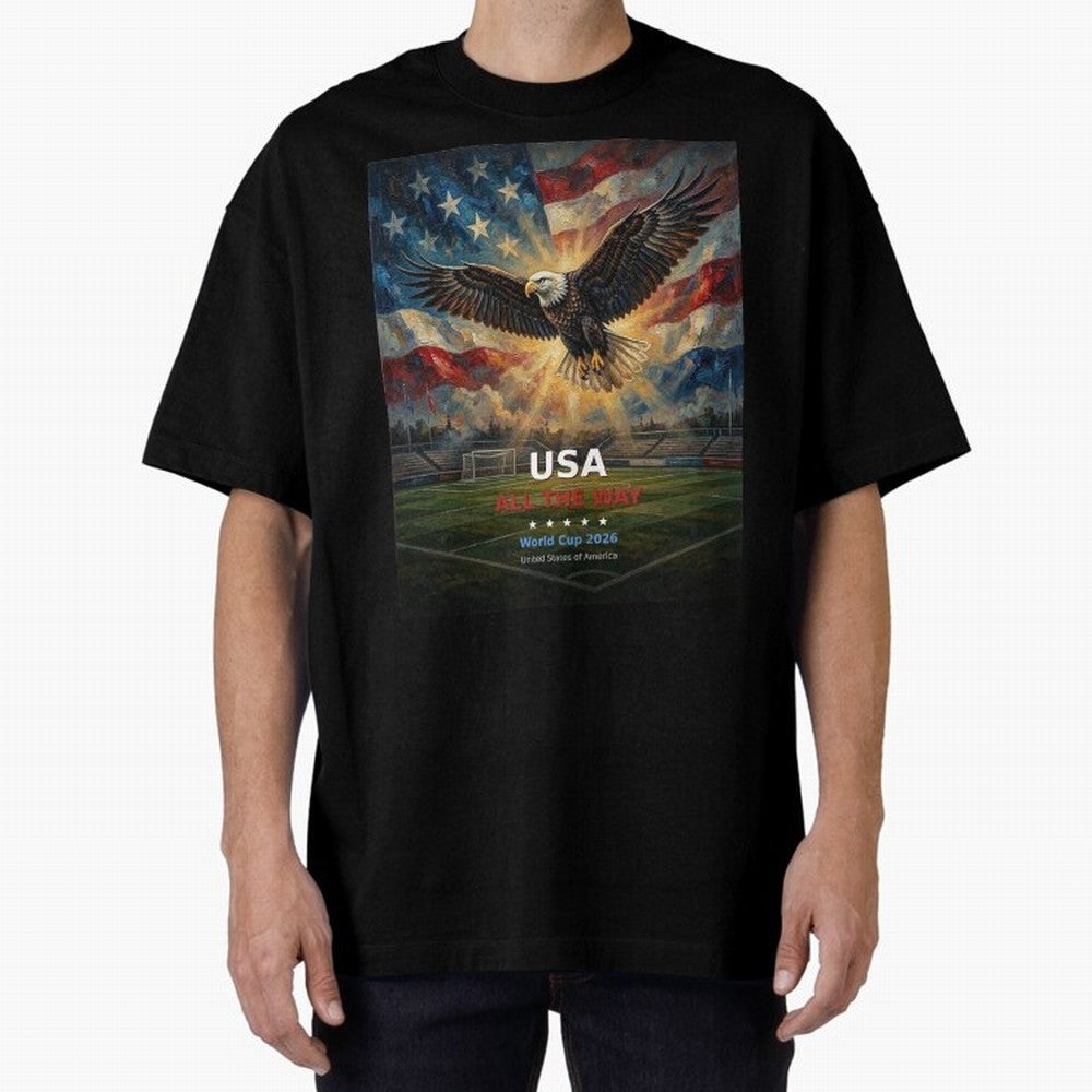 USA All The Way - American Eagle Soccer World Cup 2026 Tee Classic T-Shirt Show Championship Spirit for Global Football Passion for FIFA World Cup 2026 Group Stage, Made for CR7 and Messi, England, France and Netherlands, Global Supporter Spirit,