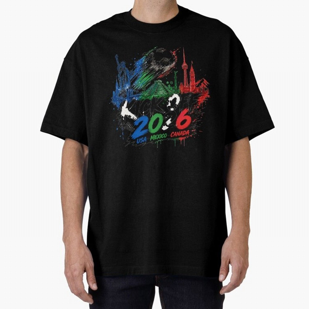 Kick Off 2026 USA Mexico Canada Soccer Graphic Classic T-Shirt Enjoy FIFA World Cup 2026 Group Stage Made for Messi, Argentina and Brazil Energy, Football Passion, Legendary Performances, Festival Vibes and Supporter Community; Built for Supporters