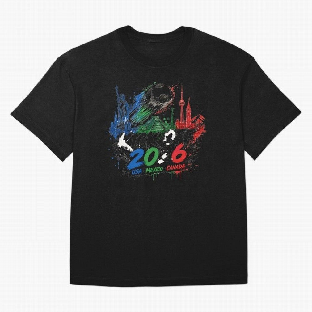 Kick Off 2026 USA Mexico Canada Soccer Graphic Classic T-Shirt Enjoy FIFA World Cup 2026 Group Stage Made for Messi, Argentina and Brazil Energy, Football Passion, Legendary Performances, Festival Vibes and Supporter Community; Built for Supporters